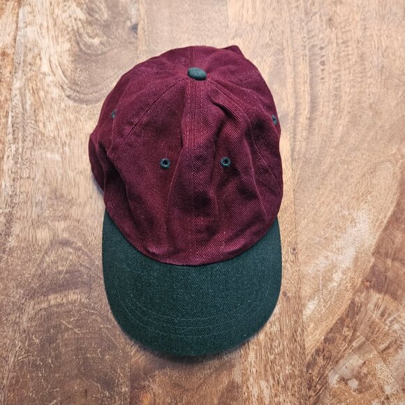 KC Caps Headshot Baseball Hat Unisex Burgundy Forest Green Adjustable - Picture 1 of 5